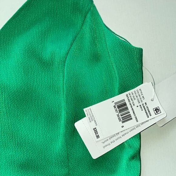 NWT Authentic  LIV FOSTER Textured Satin V-neck Spaghetti Strap Gown - Picture 5 of 7